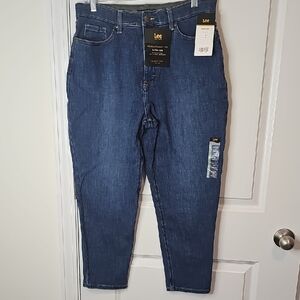 Lee Women's Dark Blue High-Rise Skinny Jeans Size 12